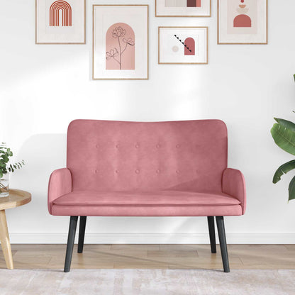 Twee Persoons Sofa Roze 115 x 61 x 87 cm Fluweel
