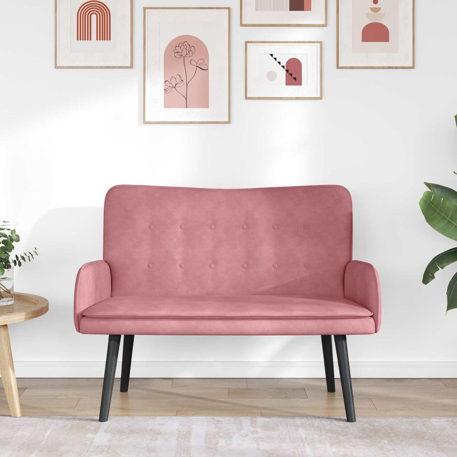 Twee Persoons Sofa Roze 115 x 61 x 87 cm Fluweel