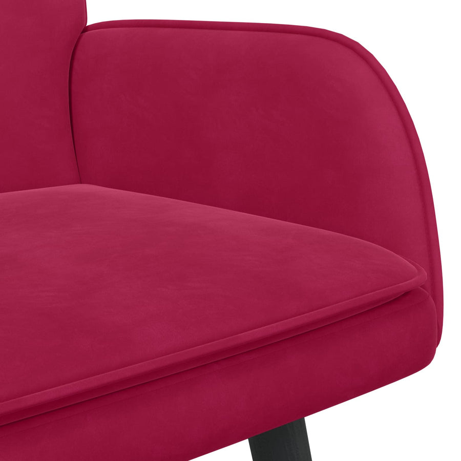 Twee Persoons Sofa Wijnrood 115 x 61 x 87 cm Fluweel