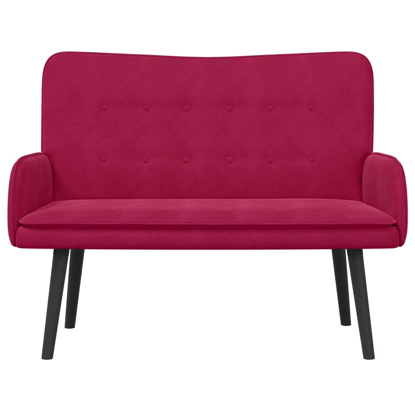 Twee Persoons Sofa Wijnrood 115 x 61 x 87 cm Fluweel