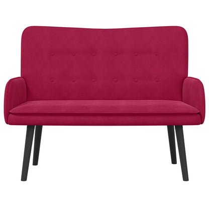 Twee Persoons Sofa Wijnrood 115 x 61 x 87 cm Fluweel