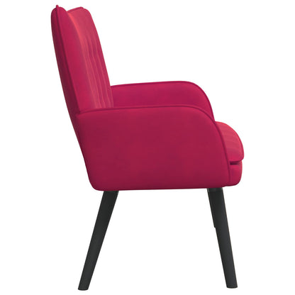 Twee Persoons Sofa Wijnrood 115 x 61 x 87 cm Fluweel