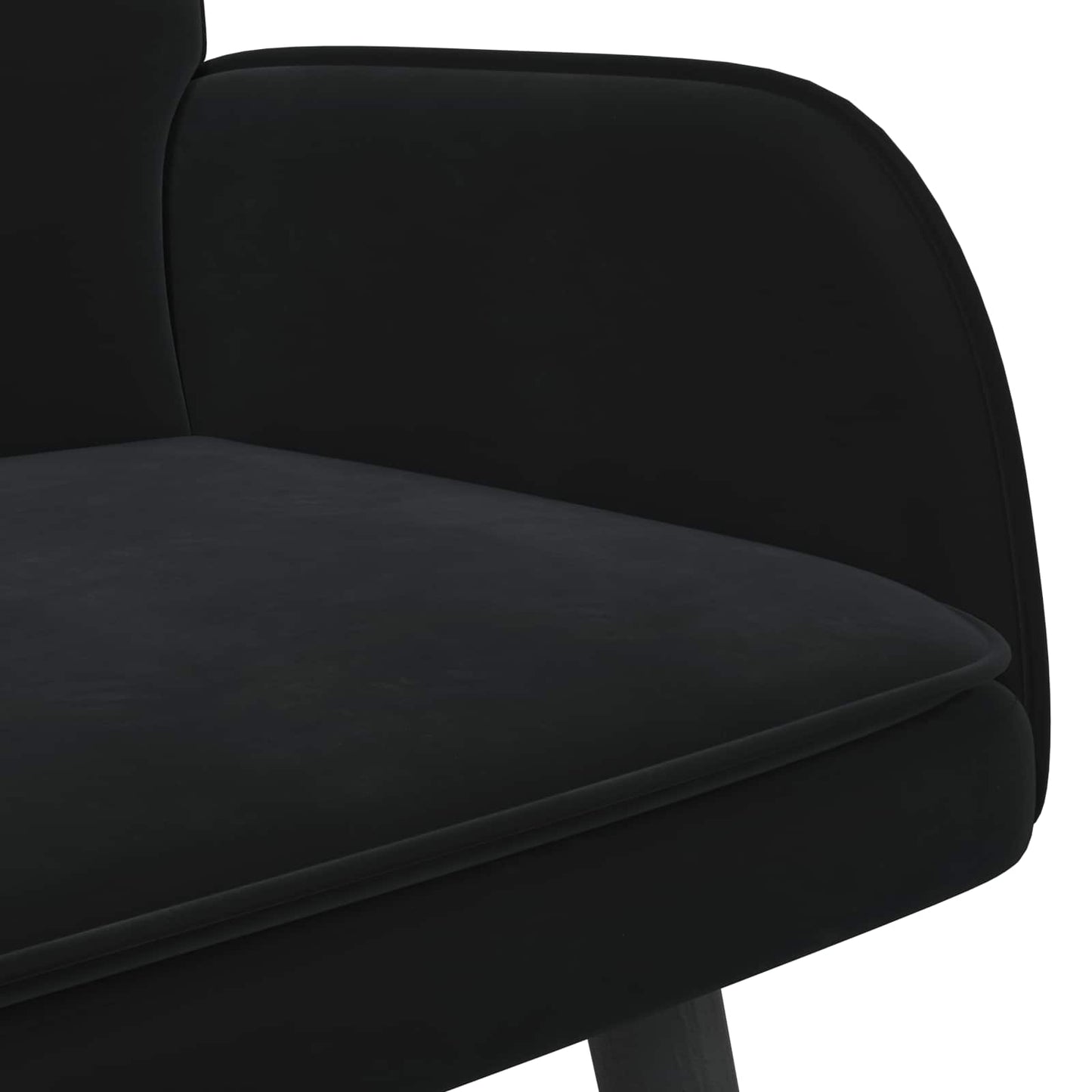 Twee Persoons Sofa Zwart 115 x 61 x 87 cm Fluweel