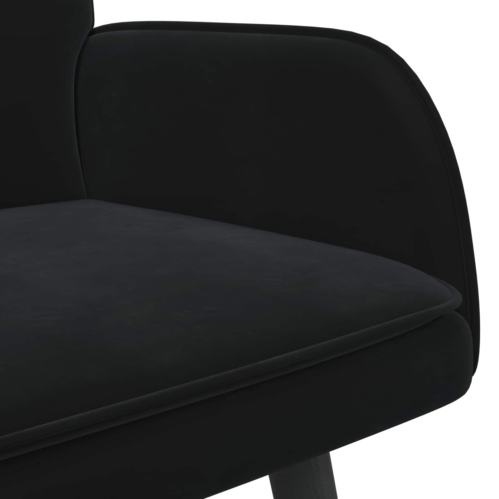 Twee Persoons Sofa Zwart 115 x 61 x 87 cm Fluweel
