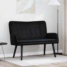 Twee Persoons Sofa Zwart 115 x 61 x 87 cm Fluweel