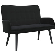 Twee Persoons Sofa Zwart 115 x 61 x 87 cm Fluweel