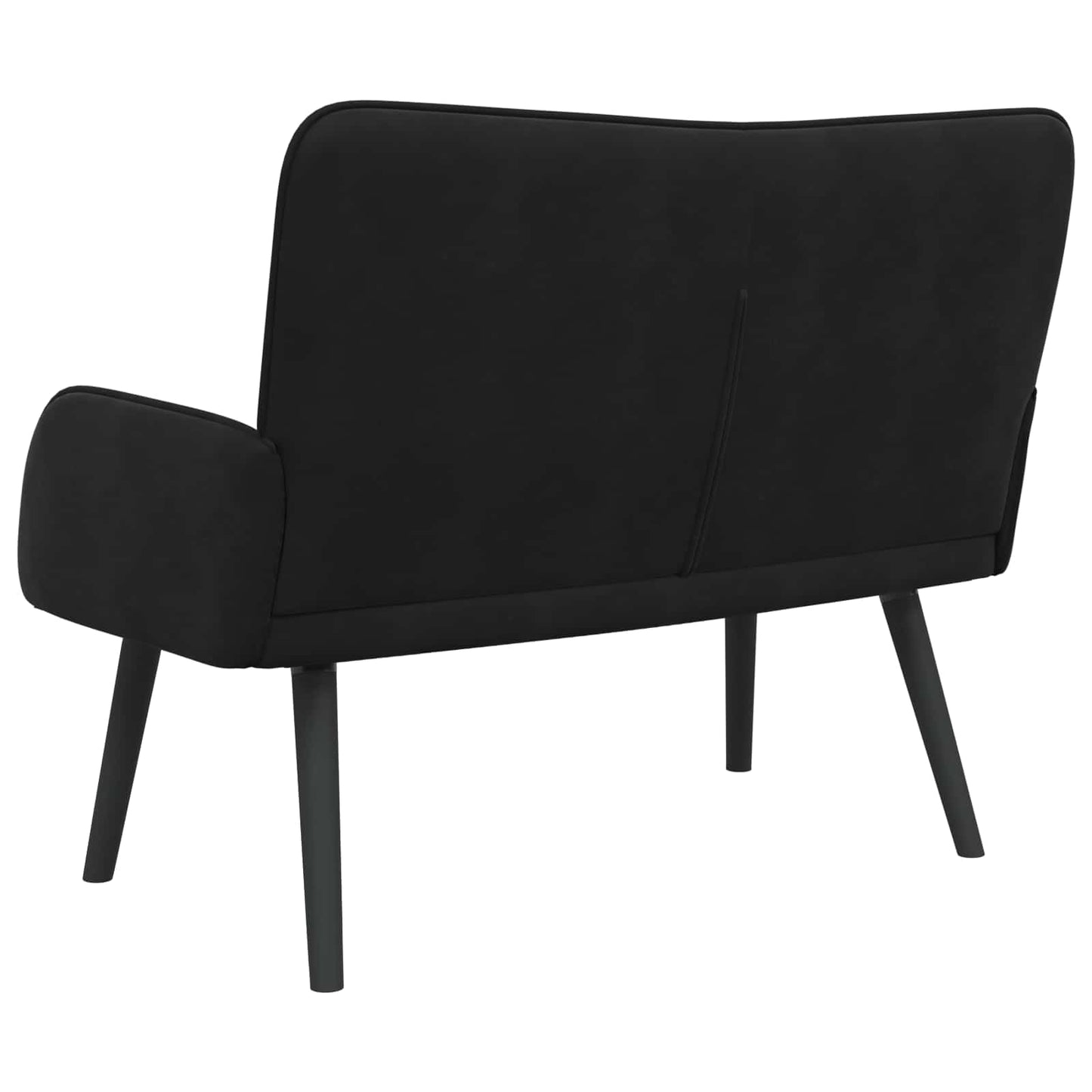 Twee Persoons Sofa Zwart 115 x 61 x 87 cm Fluweel