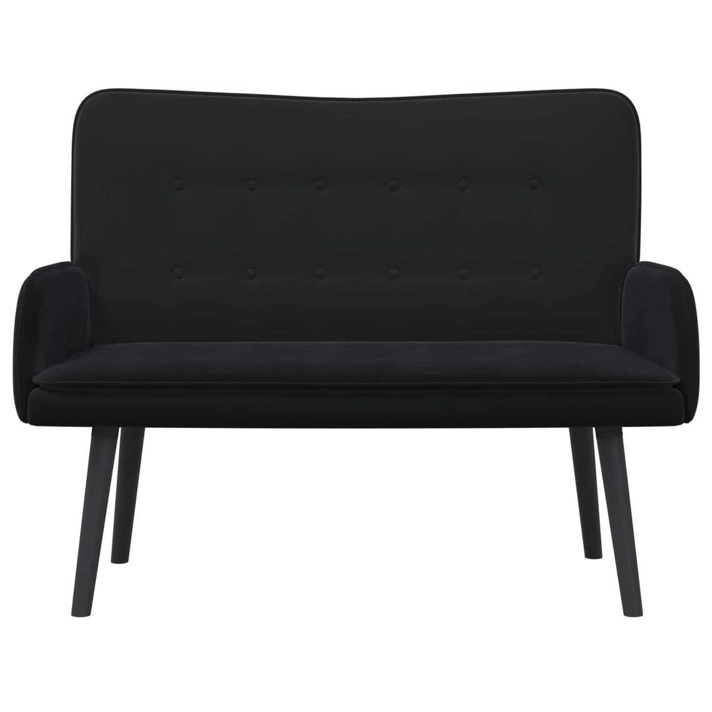 Twee Persoons Sofa Zwart 115 x 61 x 87 cm Fluweel
