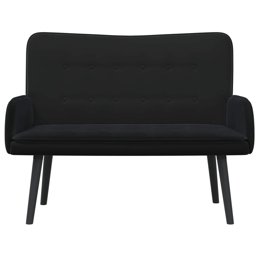 Twee Persoons Sofa Zwart 115 x 61 x 87 cm Fluweel