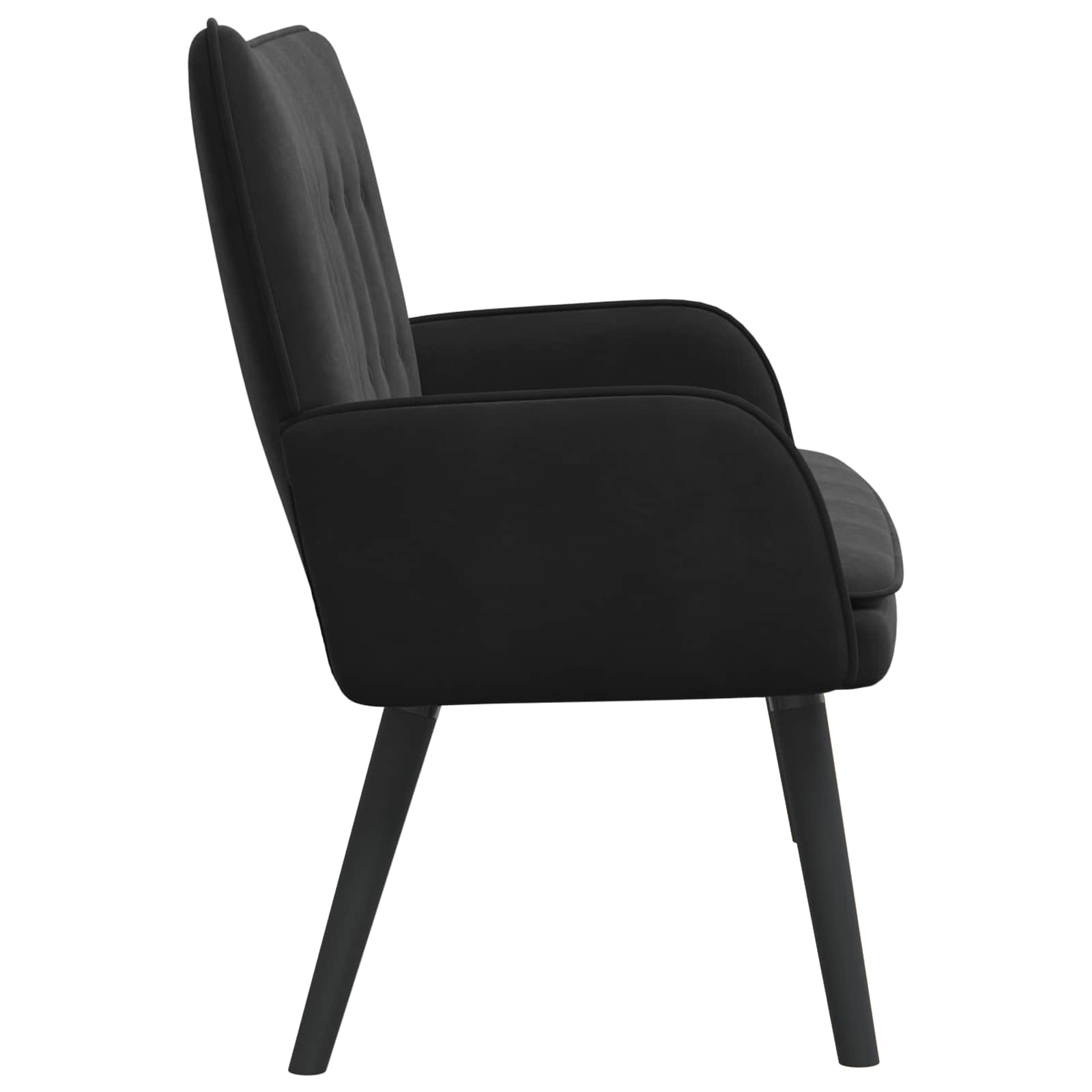 Twee Persoons Sofa Zwart 115 x 61 x 87 cm Fluweel