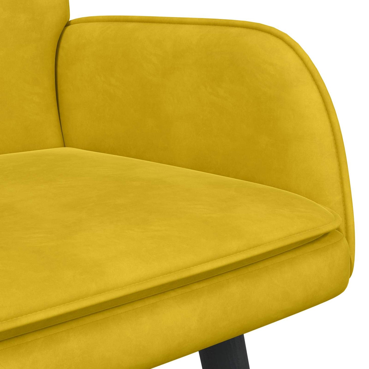 Twee Persoons Sofa Geel 115 x 61 x 87 cm Fluweel