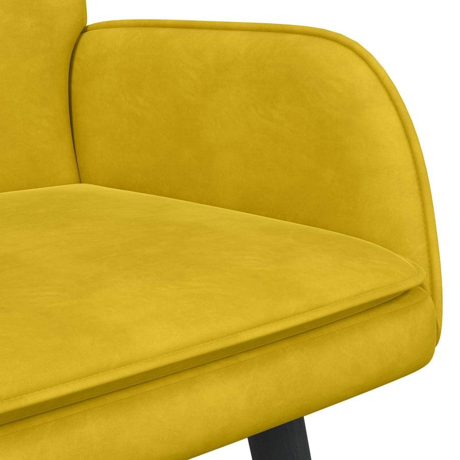 Twee Persoons Sofa Geel 115 x 61 x 87 cm Fluweel