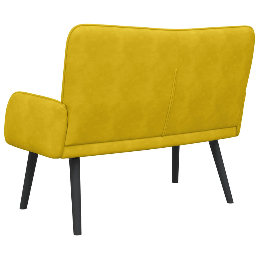 Twee Persoons Sofa Geel 115 x 61 x 87 cm Fluweel
