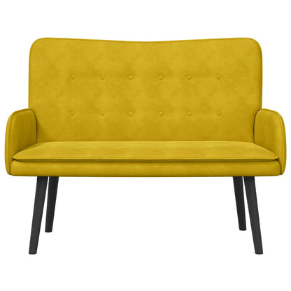 Twee Persoons Sofa Geel 115 x 61 x 87 cm Fluweel