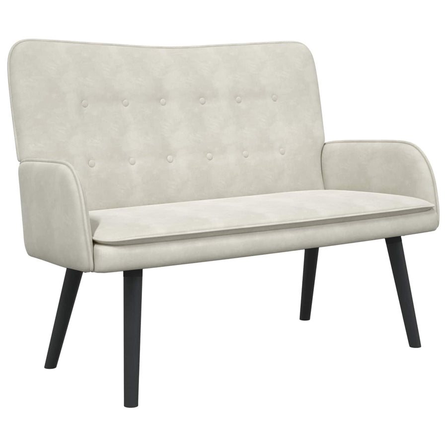Twee Persoons Sofa Crème 115 x 61 x 87 cm Fluweel