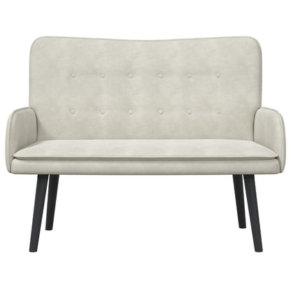 Twee Persoons Sofa Crème 115 x 61 x 87 cm Fluweel