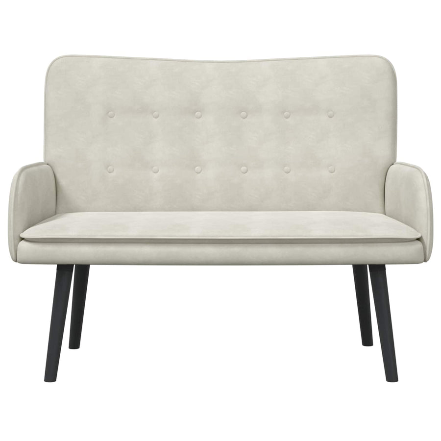 Twee Persoons Sofa Crème 115 x 61 x 87 cm Fluweel