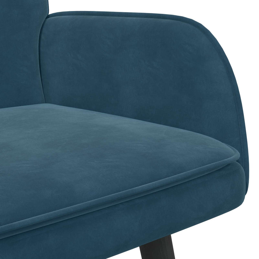 Twee Persoons Sofa Blauw 115 x 61 x 87 cm Fluweel
