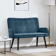 Sofa 2-zits 115x61x87 cm blauw fluweel