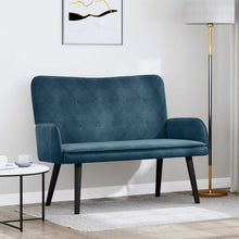 Twee Persoons Sofa Blauw 115 x 61 x 87 cm Fluweel