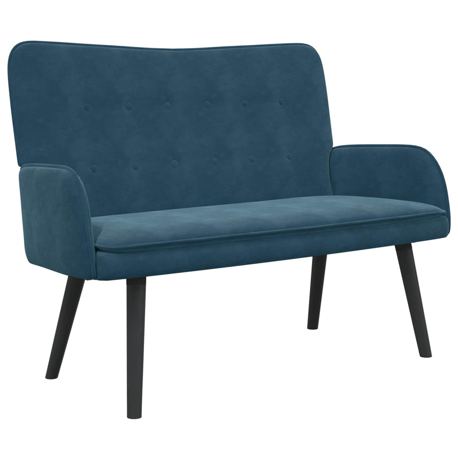 Twee Persoons Sofa Blauw 115 x 61 x 87 cm Fluweel