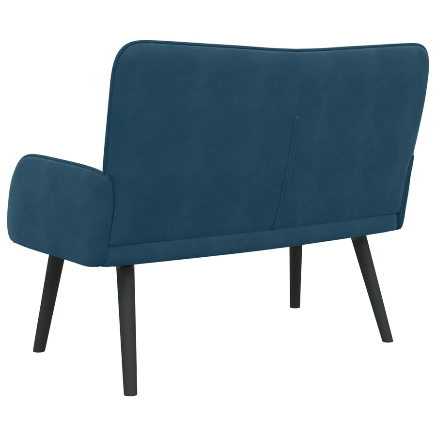Twee Persoons Sofa Blauw 115 x 61 x 87 cm Fluweel