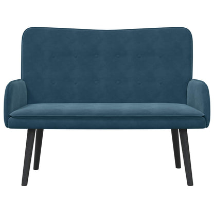 Twee Persoons Sofa Blauw 115 x 61 x 87 cm Fluweel