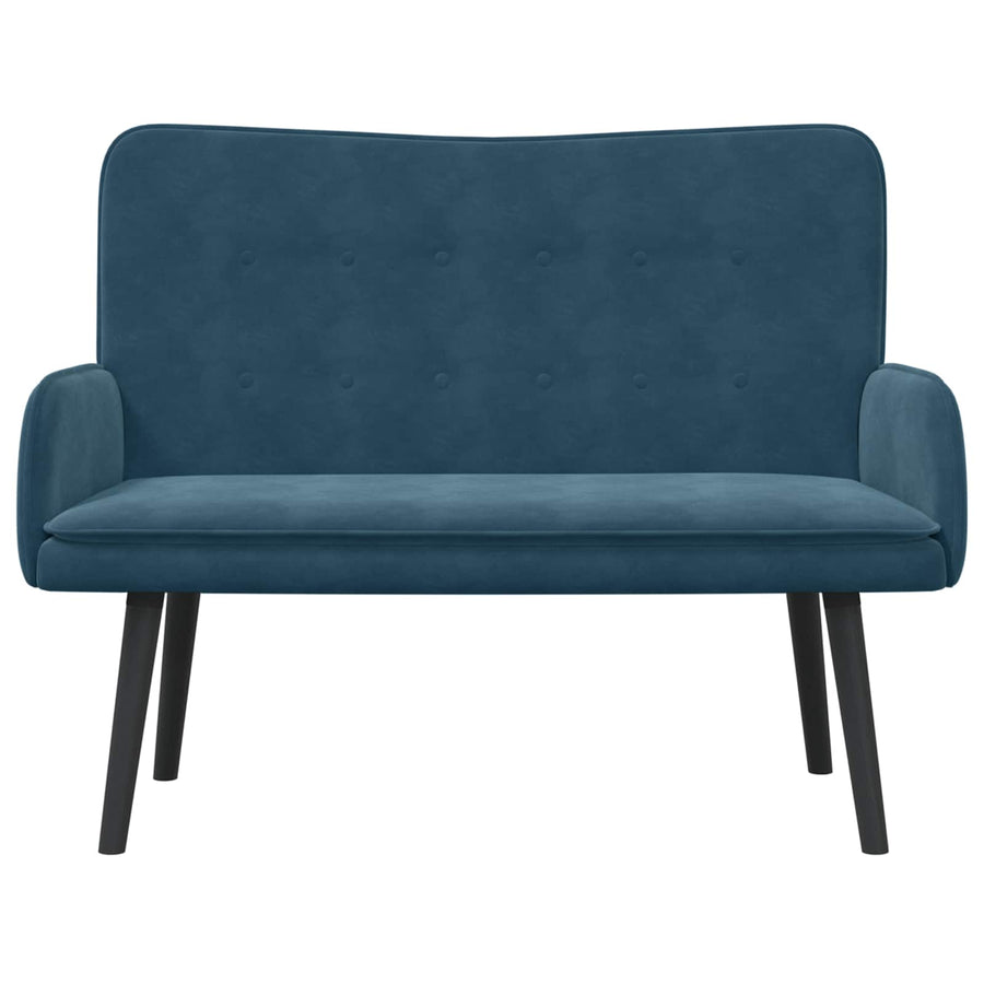 Twee Persoons Sofa Blauw 115 x 61 x 87 cm Fluweel
