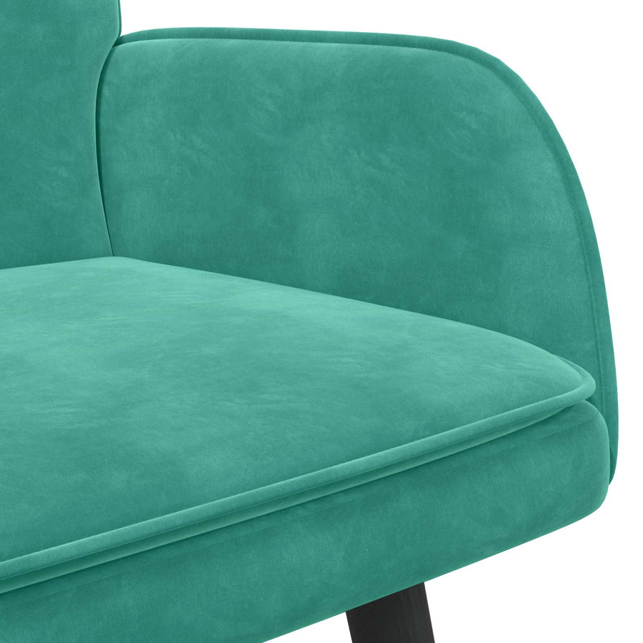 Twee Persoons Sofa Turquoise 115 x 61 x 87 cm Fluweel