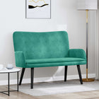 Tweepersoonsbank fluweel turquoise 115x61x87 cm