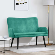 Tweepersoonsbank fluweel turquoise 115x61x87 cm