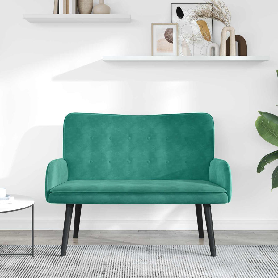 Twee Persoons Sofa Turquoise 115 x 61 x 87 cm Fluweel