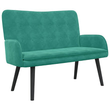 Twee Persoons Sofa Turquoise 115 x 61 x 87 cm Fluweel