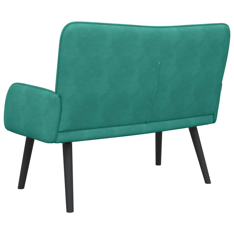 Twee Persoons Sofa Turquoise 115 x 61 x 87 cm Fluweel