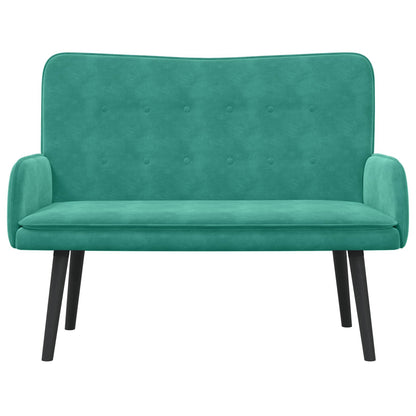 Twee Persoons Sofa Turquoise 115 x 61 x 87 cm Fluweel