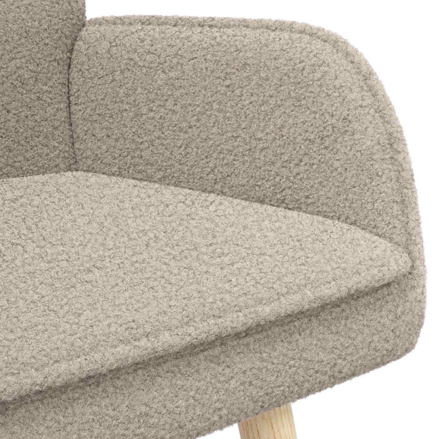 2-Zits Sofa Lichtgrijs 115 x 61 x 87 cm Bouclé