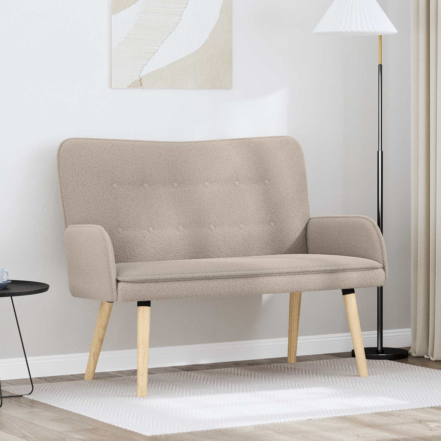 2-Zits Sofa Lichtgrijs 115 x 61 x 87 cm Bouclé