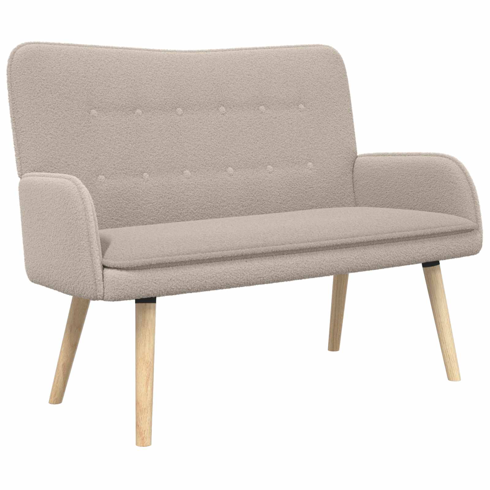 2-Zits Sofa Lichtgrijs 115 x 61 x 87 cm Bouclé