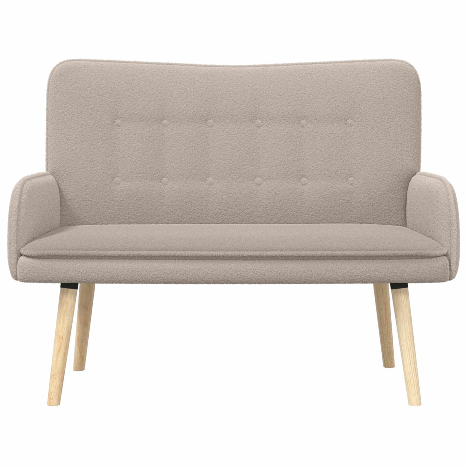 2-Zits Sofa Lichtgrijs 115 x 61 x 87 cm Bouclé