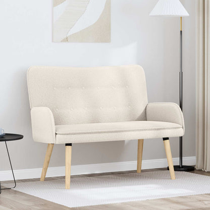2-Zits Sofa Crèmekleurig 115 x 61 x 87 cm Bouclé