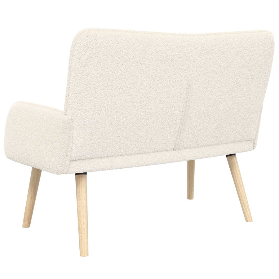 2-Zits Sofa Crèmekleurig 115 x 61 x 87 cm Bouclé