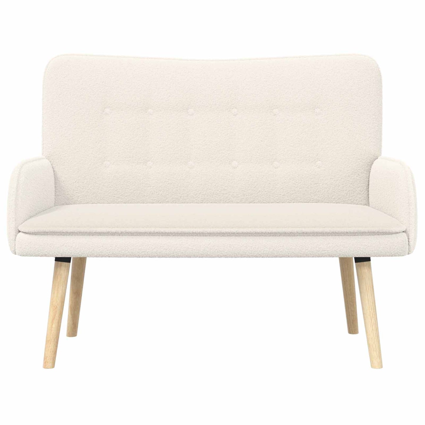 2-Zits Sofa Crèmekleurig 115 x 61 x 87 cm Bouclé