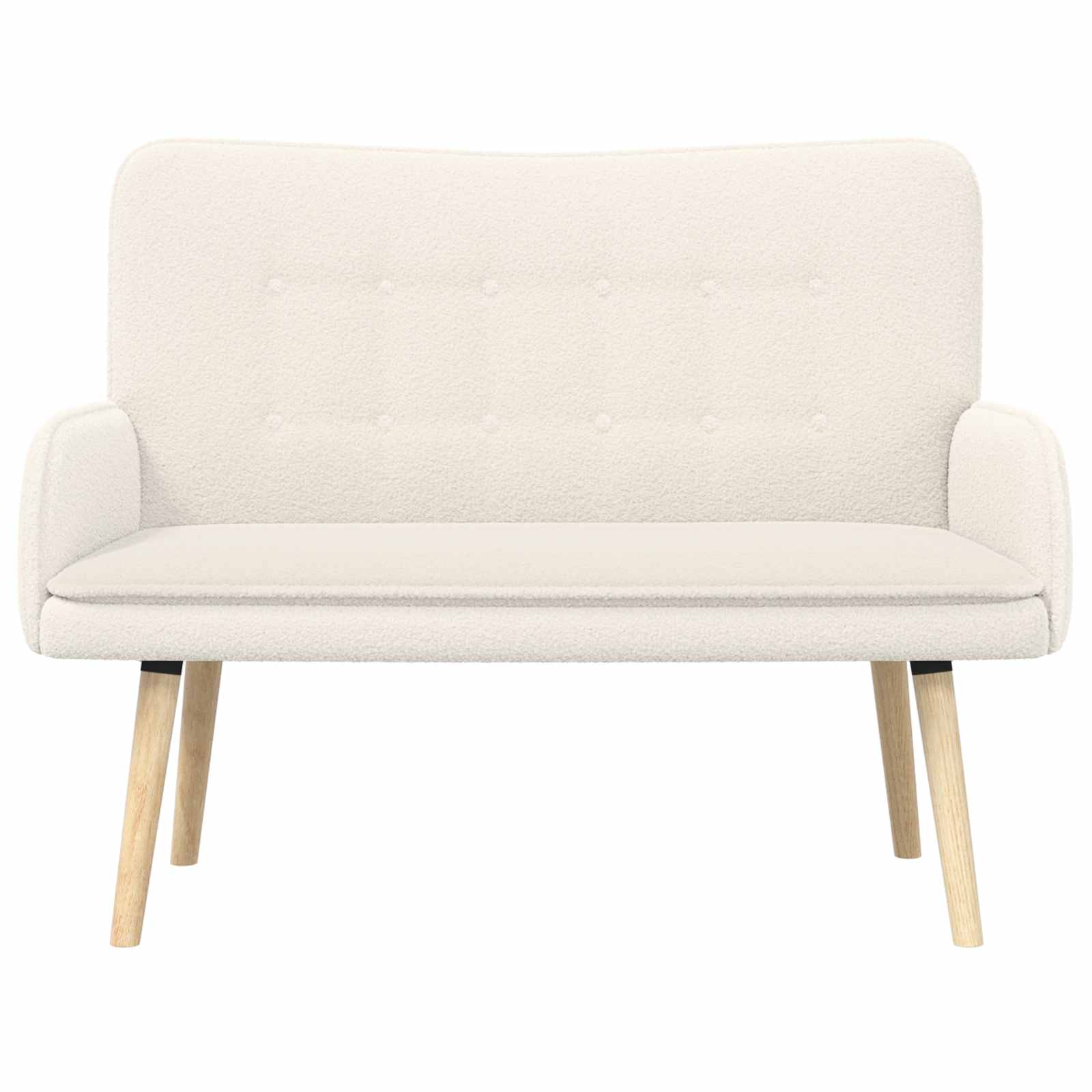 2-Zits Sofa Crèmekleurig 115 x 61 x 87 cm Bouclé