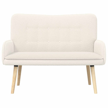 2-Zits Sofa Crèmekleurig 115 x 61 x 87 cm Bouclé