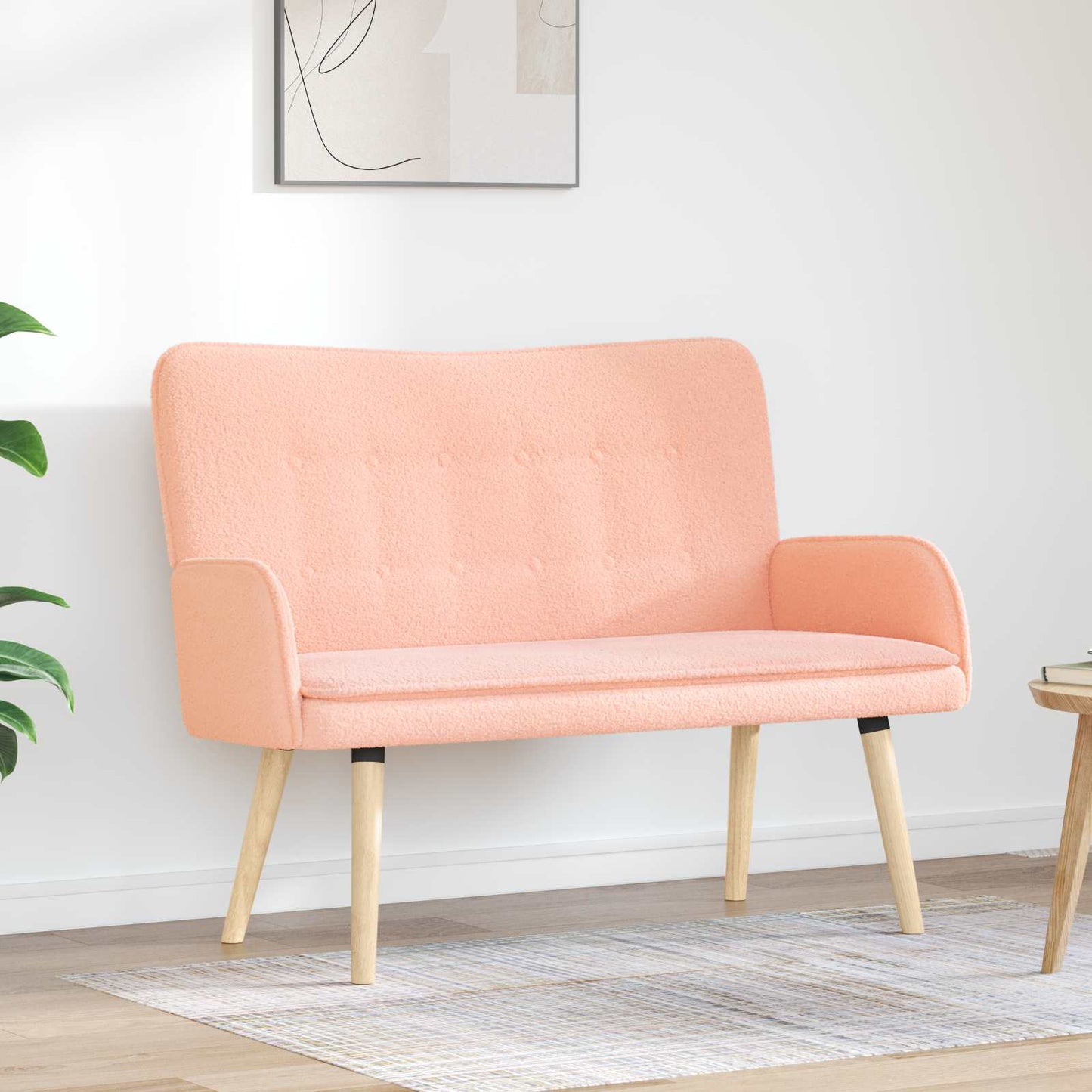 2-Zits Sofa Roze 115 x 61 x 87 cm Bouclé