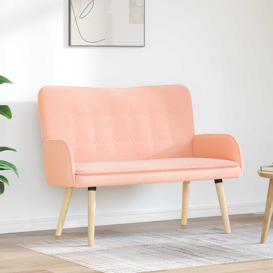 2-Zits Sofa Roze 115 x 61 x 87 cm Bouclé