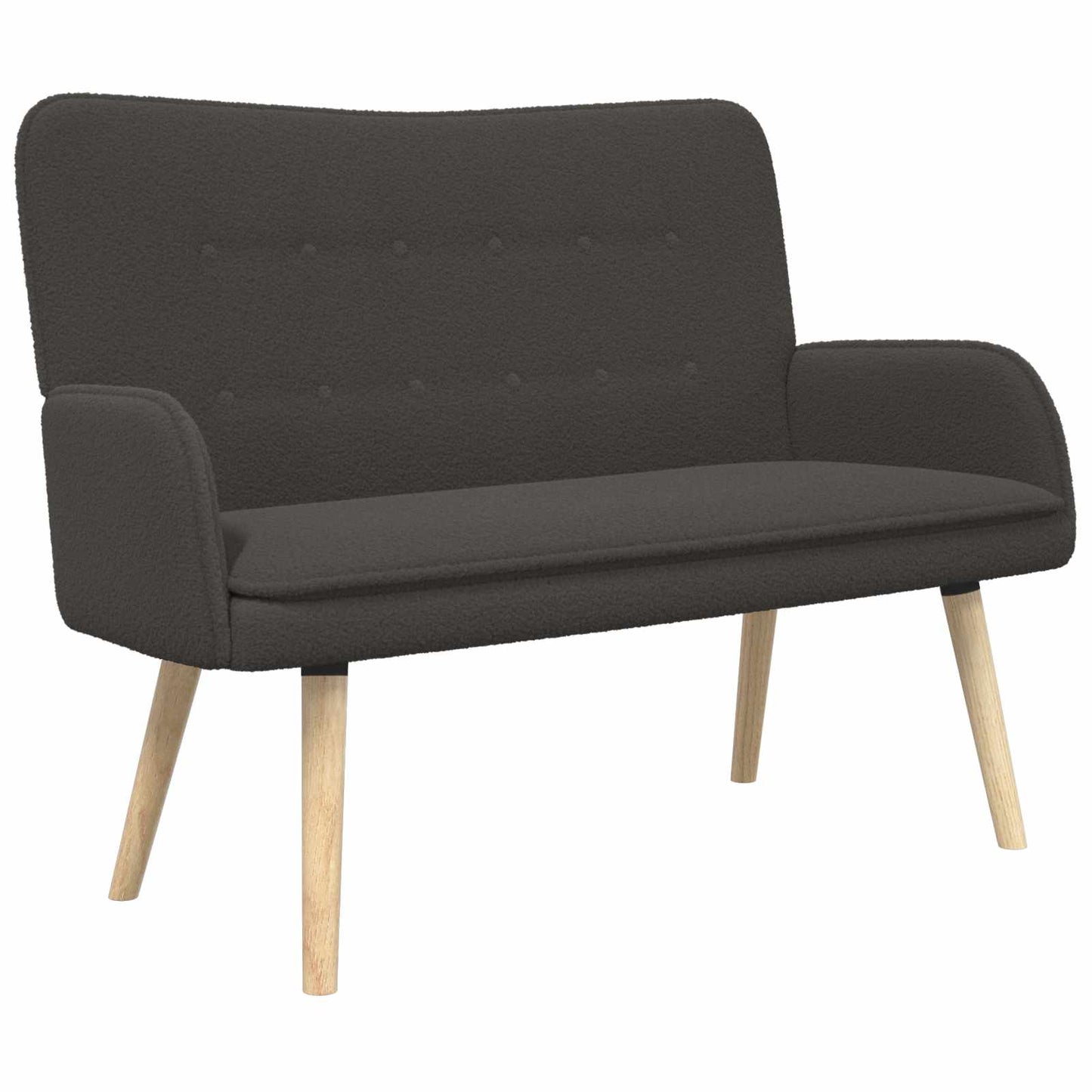 2-Zits Sofa Donkergrijs 115 x 61 x 87 cm Bouclé