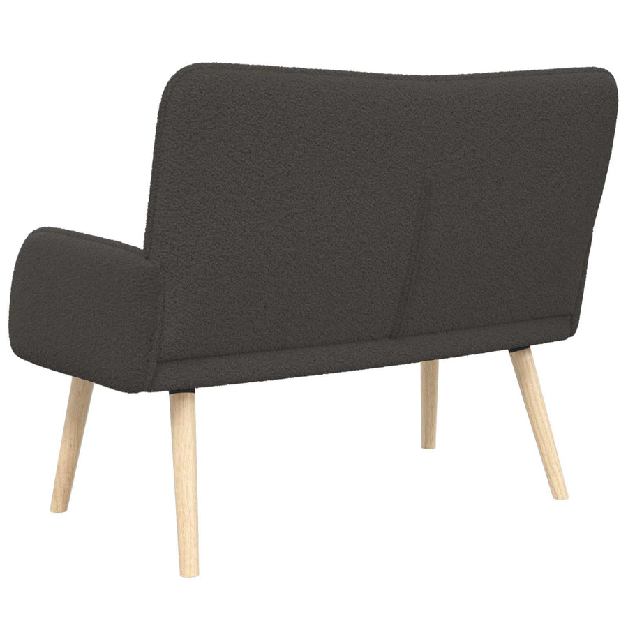 2-Zits Sofa Donkergrijs 115 x 61 x 87 cm Bouclé