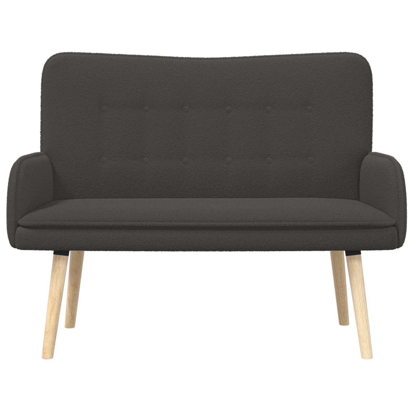 2-Zits Sofa Donkergrijs 115 x 61 x 87 cm Bouclé