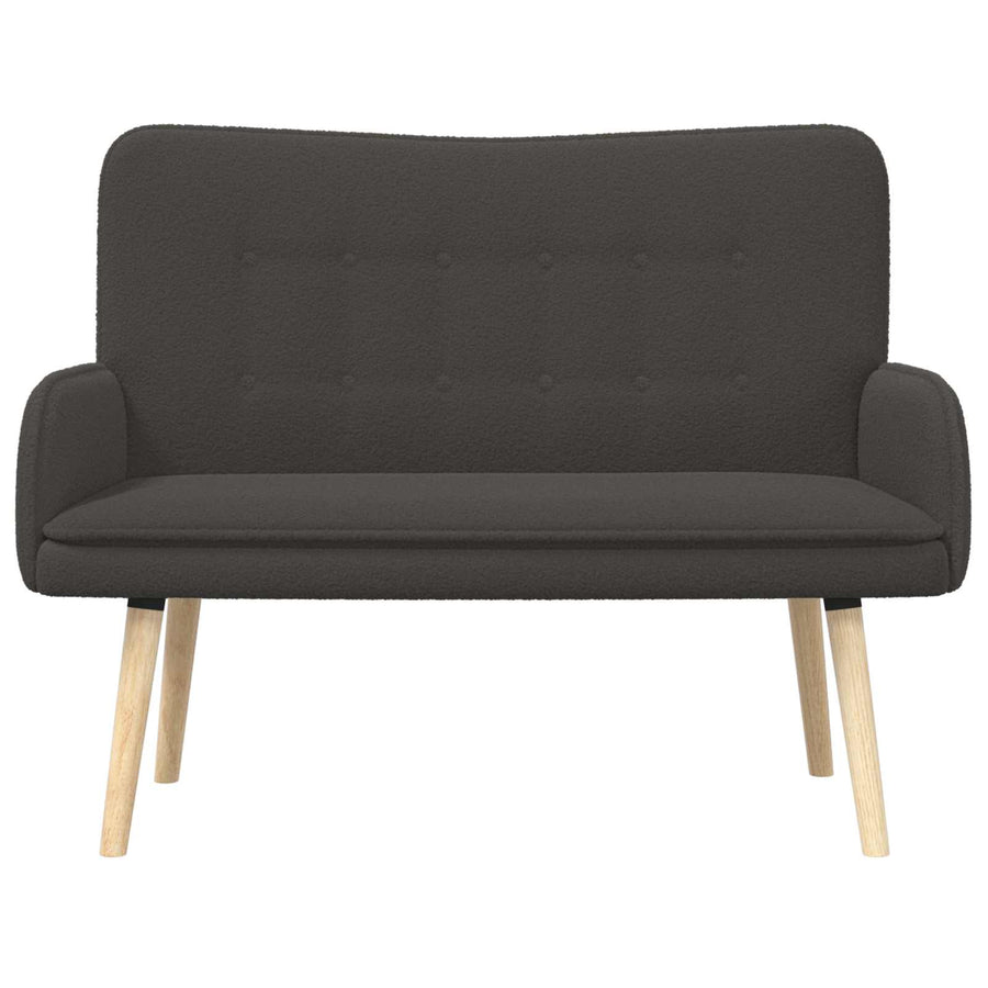 2-Zits Sofa Donkergrijs 115 x 61 x 87 cm Bouclé